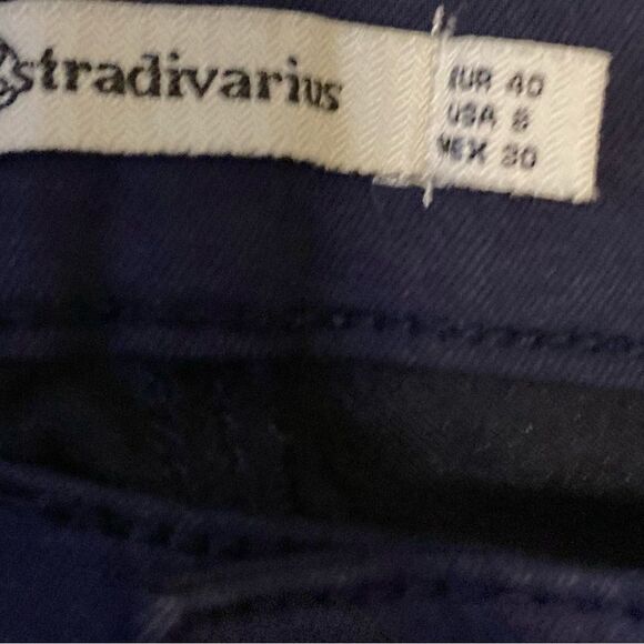 Stradivarius Navy zipper ankle pants Size 8 - Picture 5 of 5